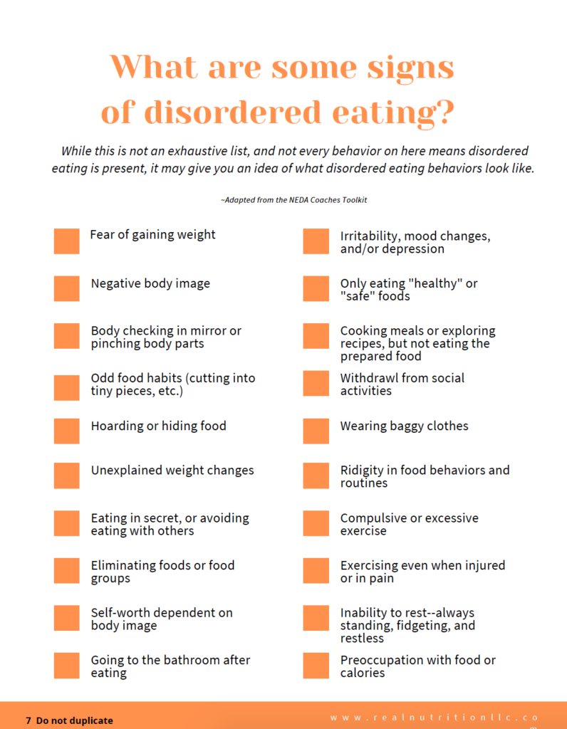 Eating Disorder vs. Healthy Eating Real Nutrition